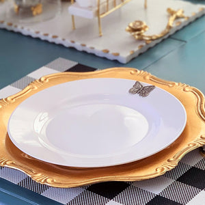 Arthur Court Butterfly Butterfly Melamine Lunch Plates - Set of 4
