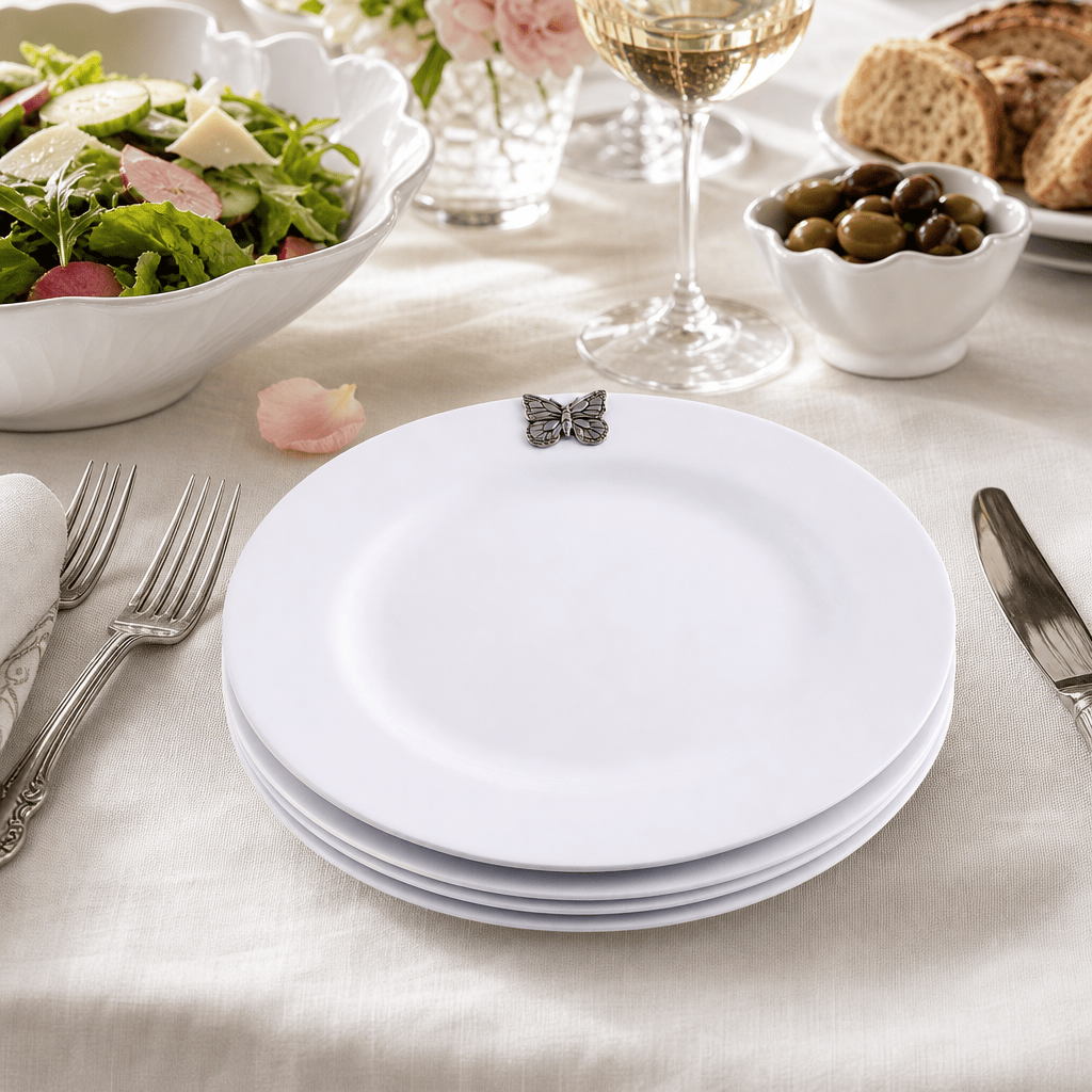 Arthur Court Butterfly Butterfly Melamine Lunch Plates - Set of 4