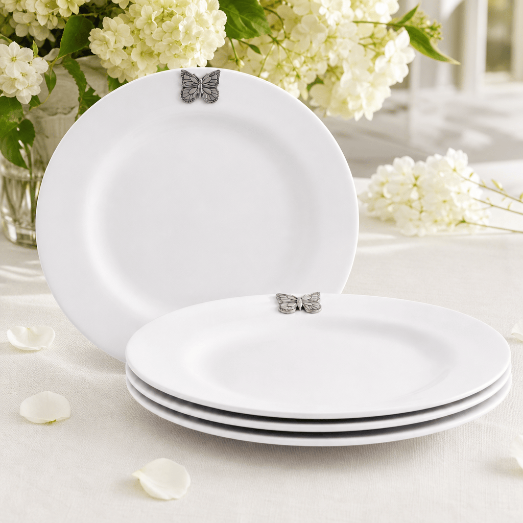 Arthur Court Butterfly Butterfly Melamine Lunch Plates - Set of 4