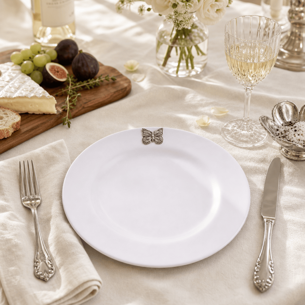 Arthur Court Butterfly Butterfly Melamine Lunch Plates - Set of 4