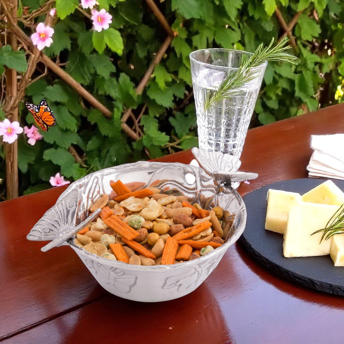 Arthur Court Butterfly Butterfly Nut Bowl