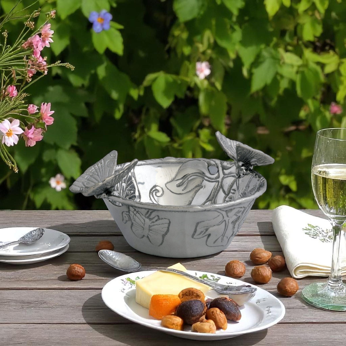 Arthur Court Butterfly Butterfly Nut Bowl