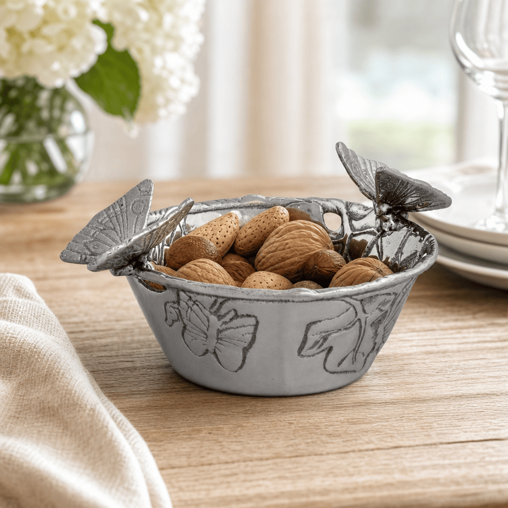 Arthur Court Butterfly Butterfly Nut Bowl