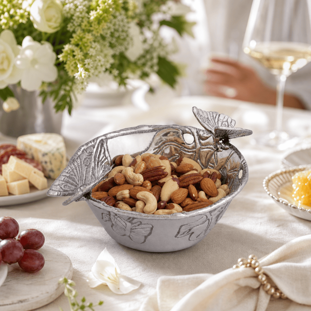 Arthur Court Butterfly Butterfly Nut Bowl