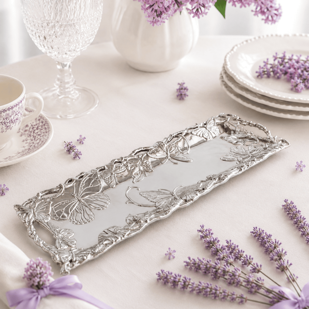 Arthur Court Butterfly Butterfly - Oblong Tray 18 x 6
