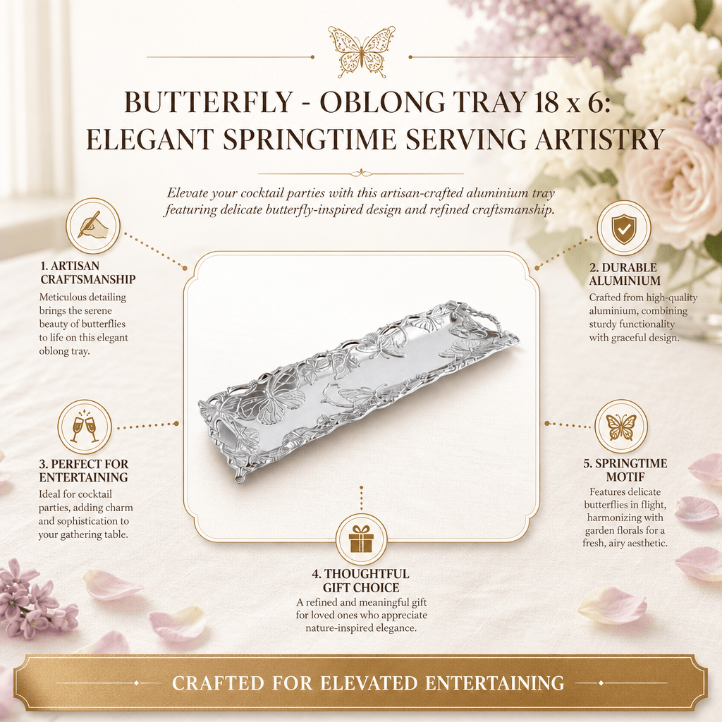 Arthur Court Butterfly Butterfly - Oblong Tray 18 x 6