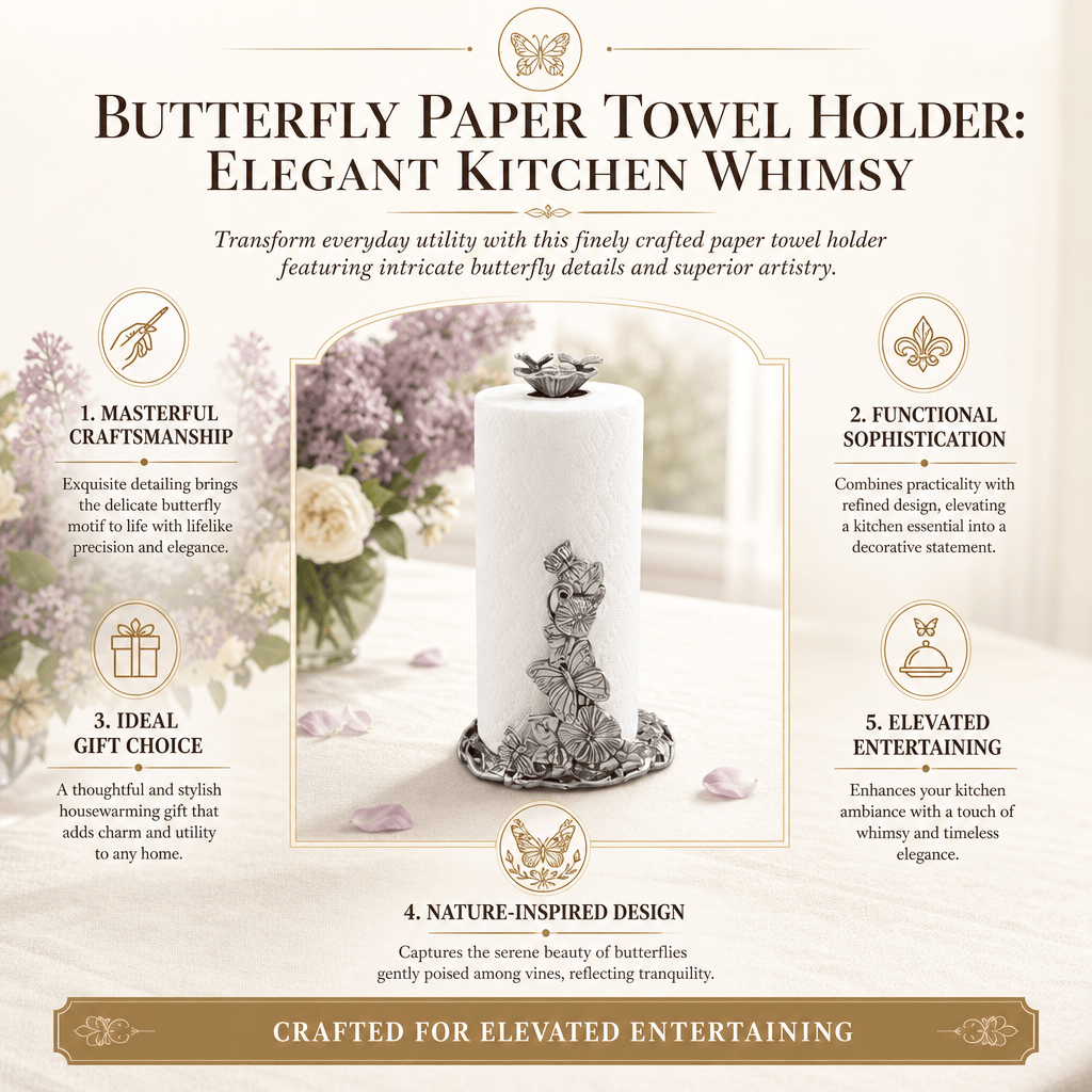 Arthur Court Butterfly Butterfly Paper Towel Holder