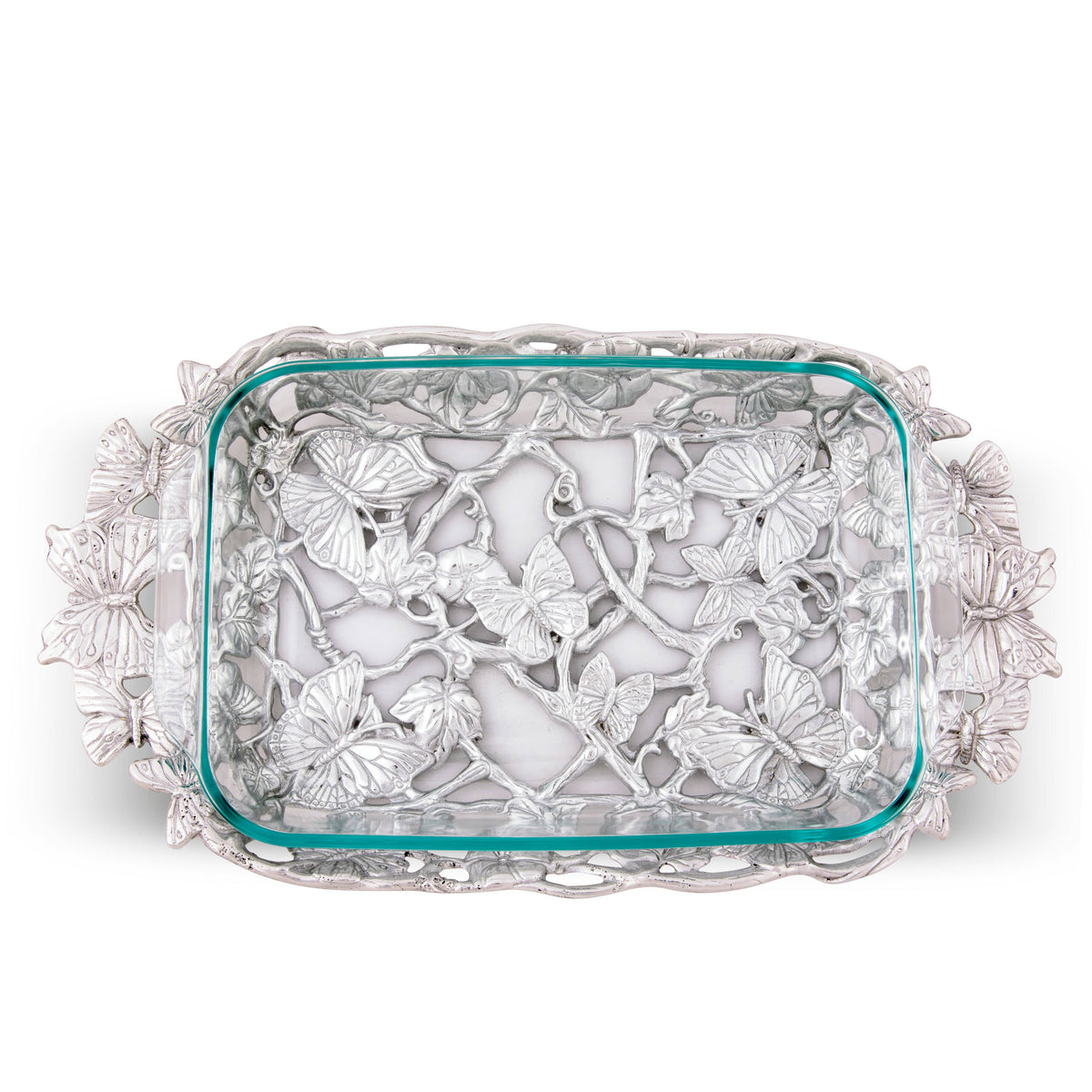 Arthur Court Butterfly Butterfly Pyrex Holder 3qt