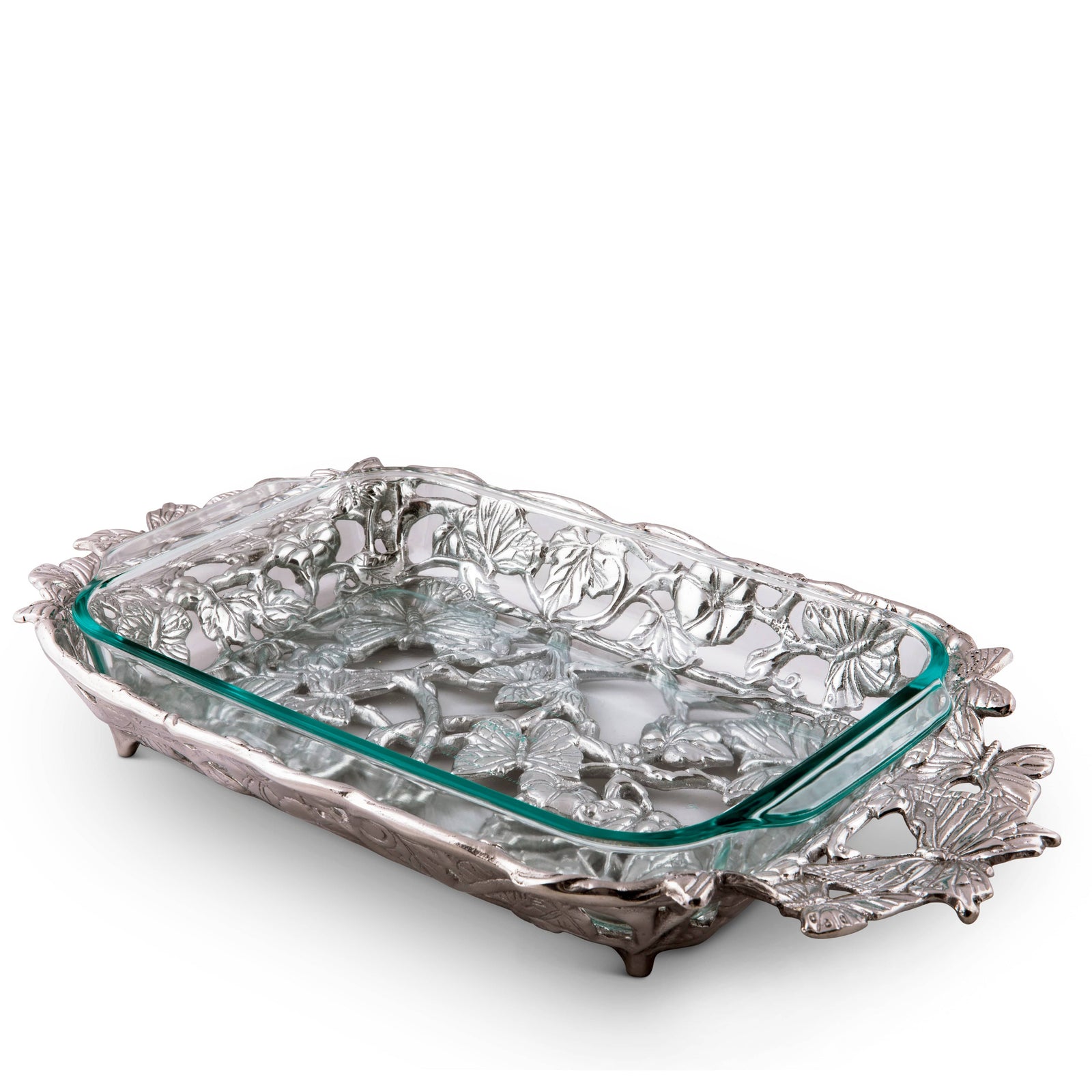 Arthur Court Butterfly Butterfly Pyrex Holder 3qt