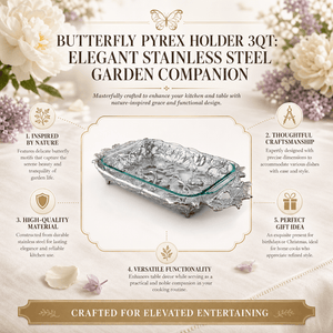 Arthur Court Butterfly Butterfly Pyrex Holder 3qt