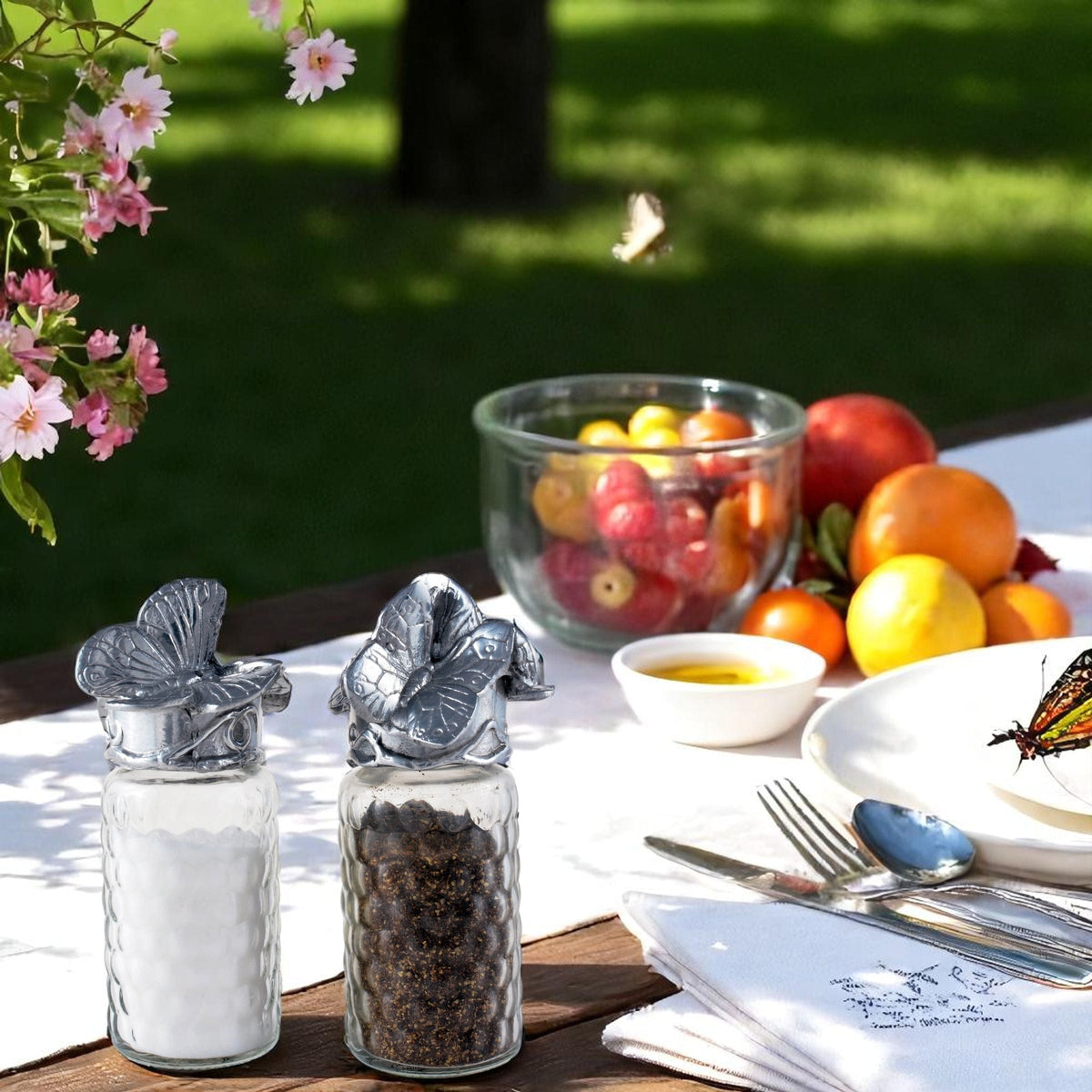 Arthur Court Butterfly Butterfly Salt and Pepper Set