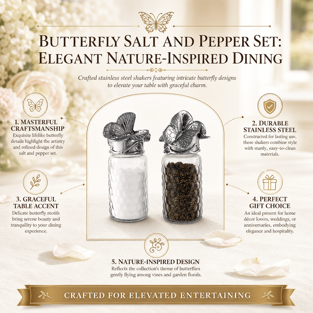 Arthur Court Butterfly Butterfly Salt and Pepper Set