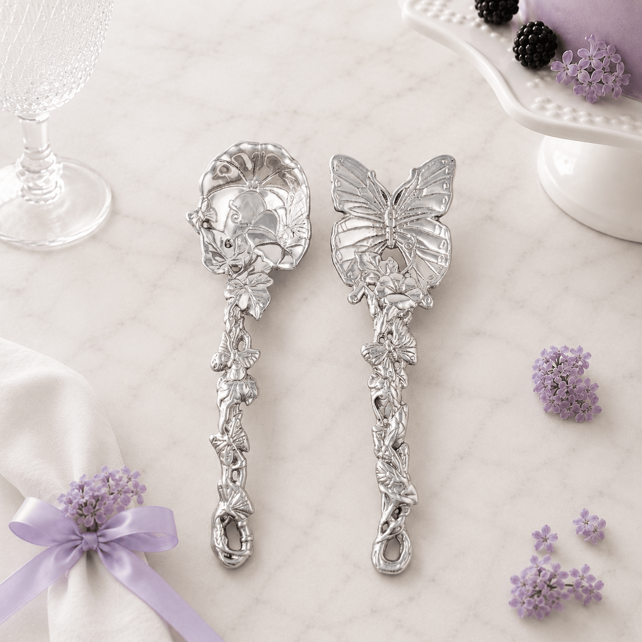Arthur Court Butterfly Butterfly Serving Set