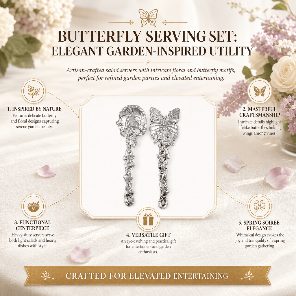 Arthur Court Butterfly Butterfly Serving Set