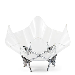 Arthur Court Butterfly Butterfly Stand Acrylic Bowl 14