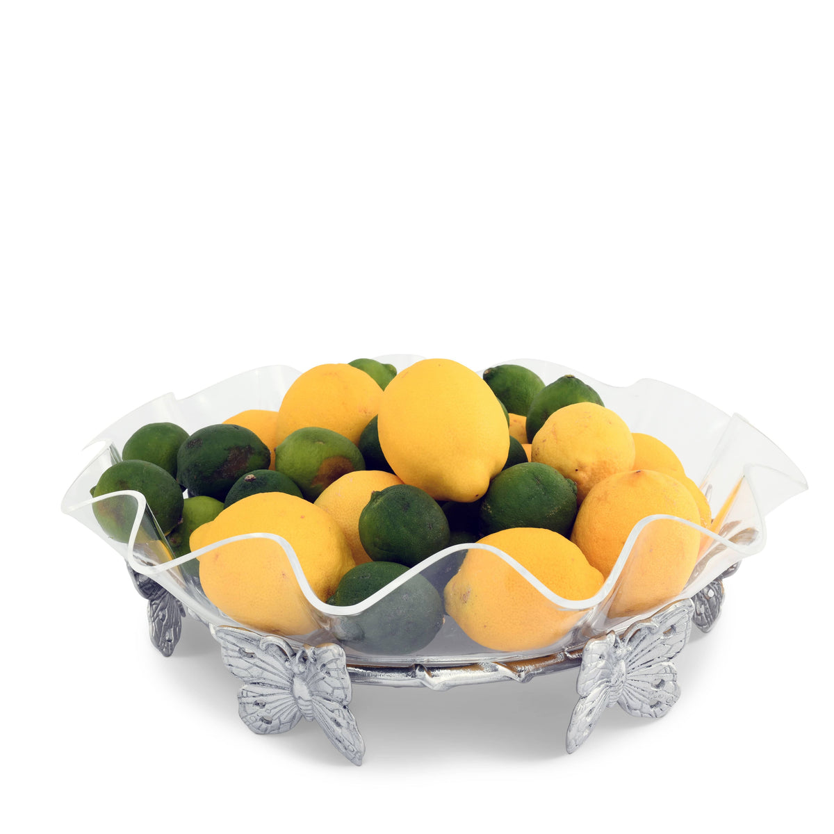 Arthur Court Butterfly Butterfly Stand Acrylic Bowl 16