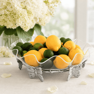 Arthur Court Butterfly Butterfly Stand Acrylic Bowl 16