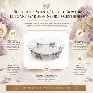 Arthur Court Butterfly Butterfly Stand Acrylic Bowl 16