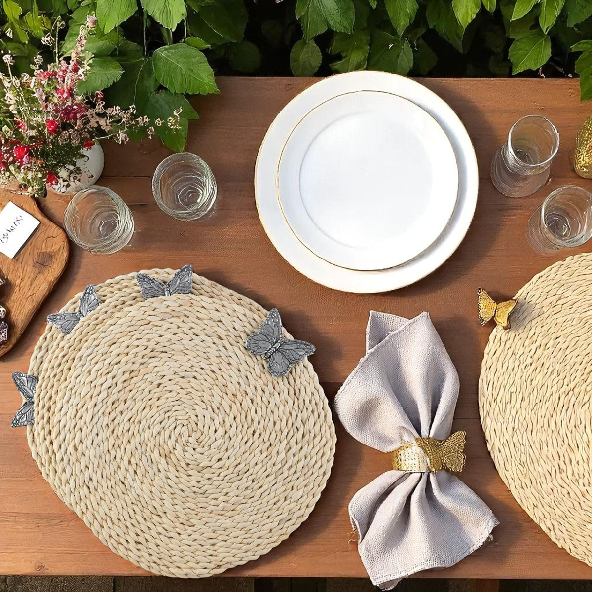 Arthur Court Butterfly Butterfly Twisted Seagrass Placemats - set of 4
