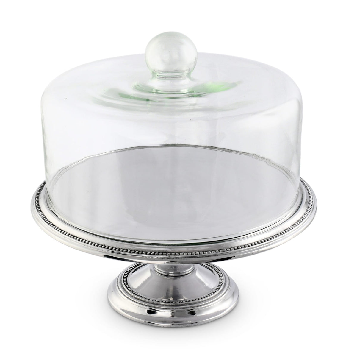 Arthur Court Cake Plate Beaded Cake Stand with Dome