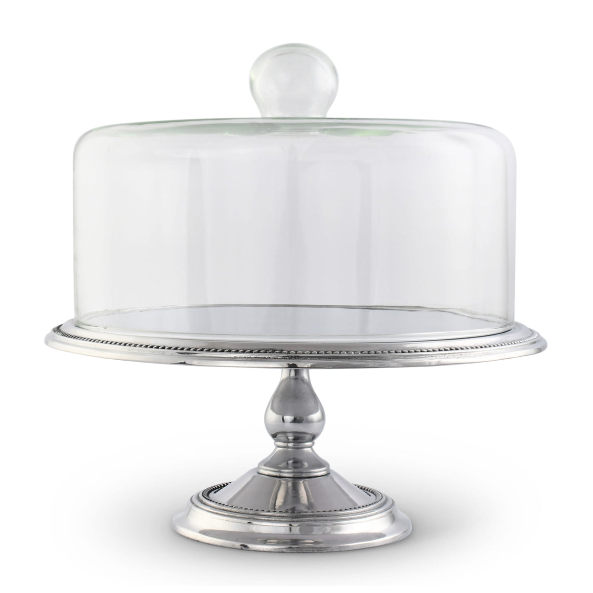 Arthur Court Cake Plate Beaded Cake Stand with Dome
