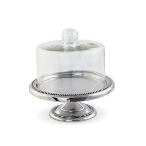 Arthur Court Cake Plate Beaded Small Dessert Stand