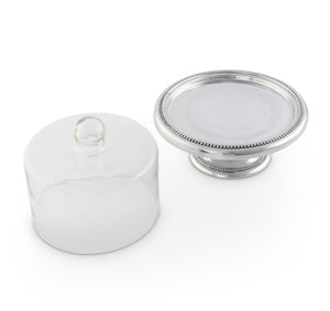 Arthur Court Cake Plate Beaded Small Dessert Stand