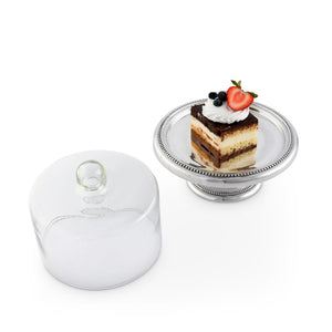 Arthur Court Cake Plate Beaded Small Dessert Stand
