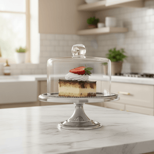 Arthur Court Cake Plate Beaded Small Dessert Stand
