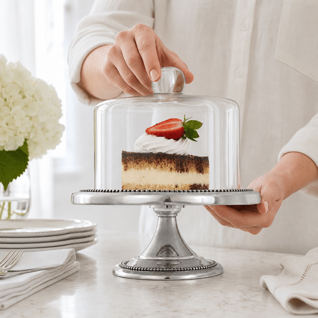 Arthur Court Cake Plate Beaded Small Dessert Stand