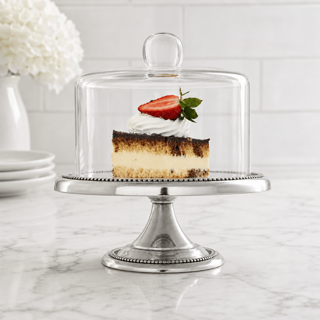 Arthur Court Cake Plate Beaded Small Dessert Stand