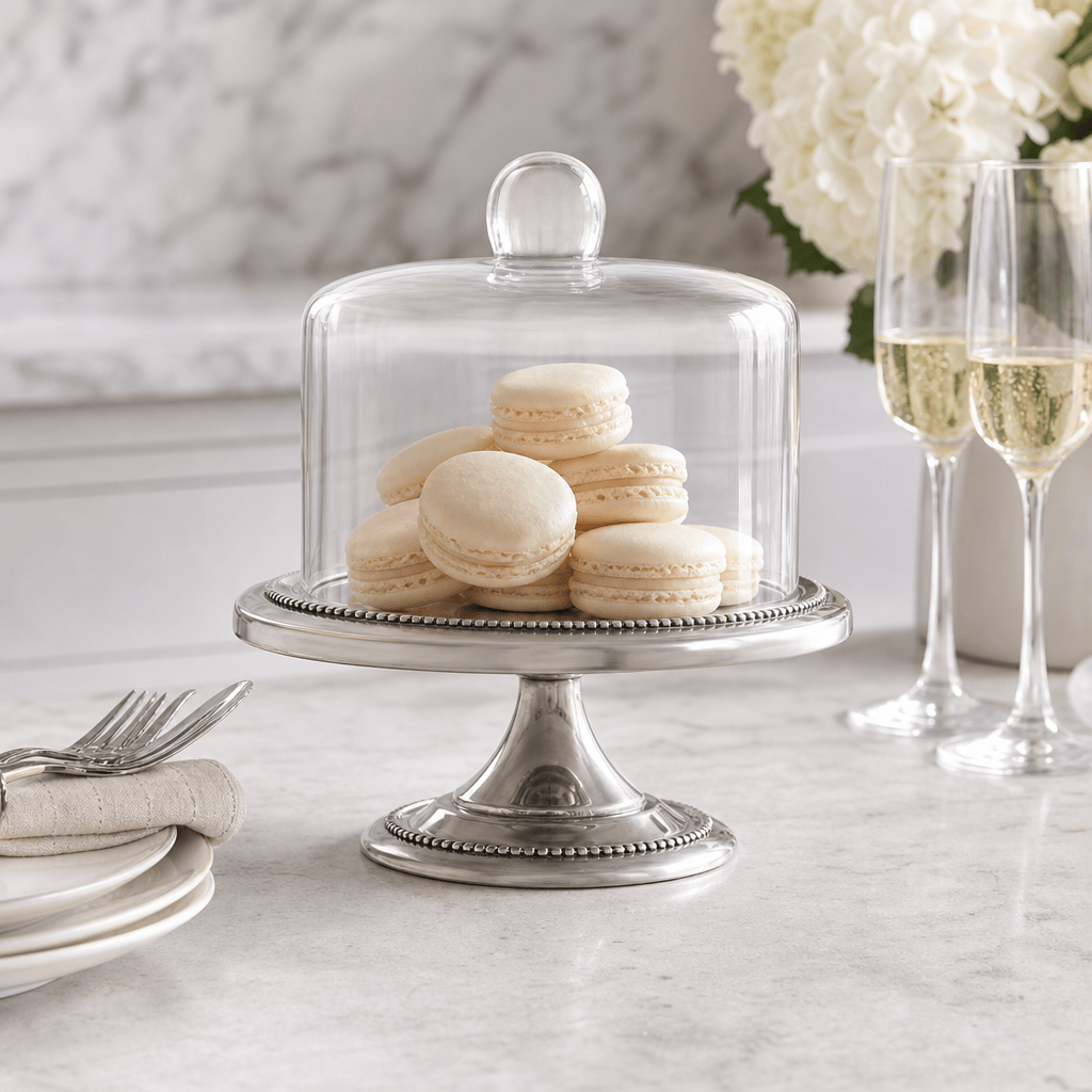 Arthur Court Cake Plate Beaded Small Dessert Stand