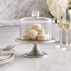 Arthur Court Cake Plate Beaded Small Dessert Stand