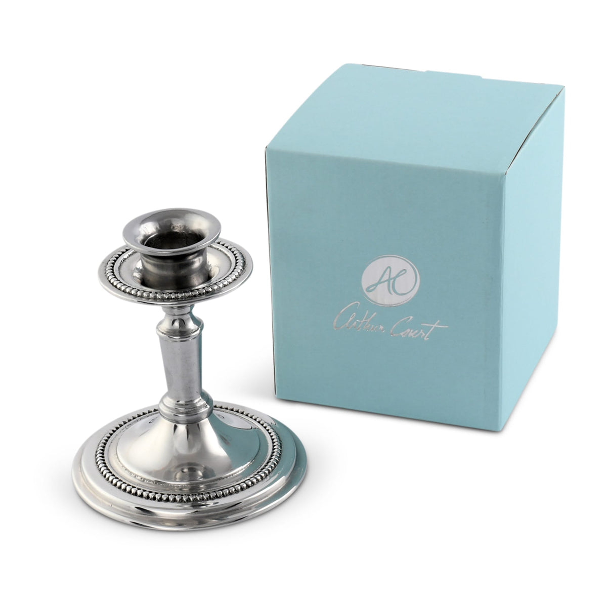 Arthur Court Candlesticks Beaded Candlestick -  Short