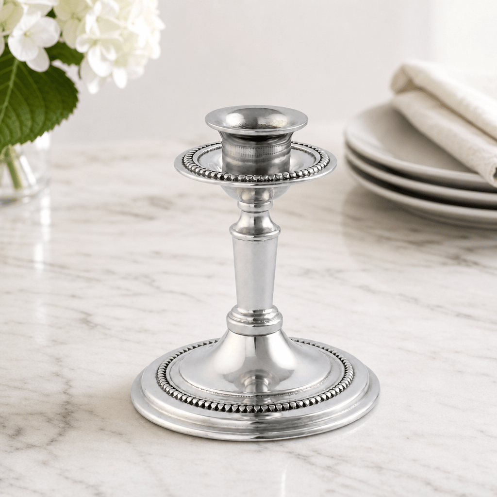 Arthur Court Candlesticks Beaded Candlestick -  Short