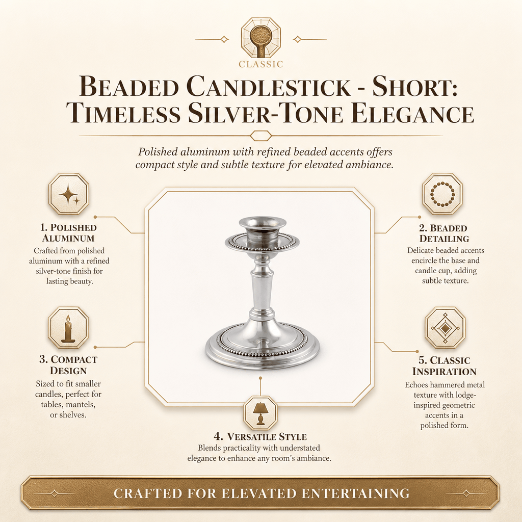 Arthur Court Candlesticks Beaded Candlestick -  Short