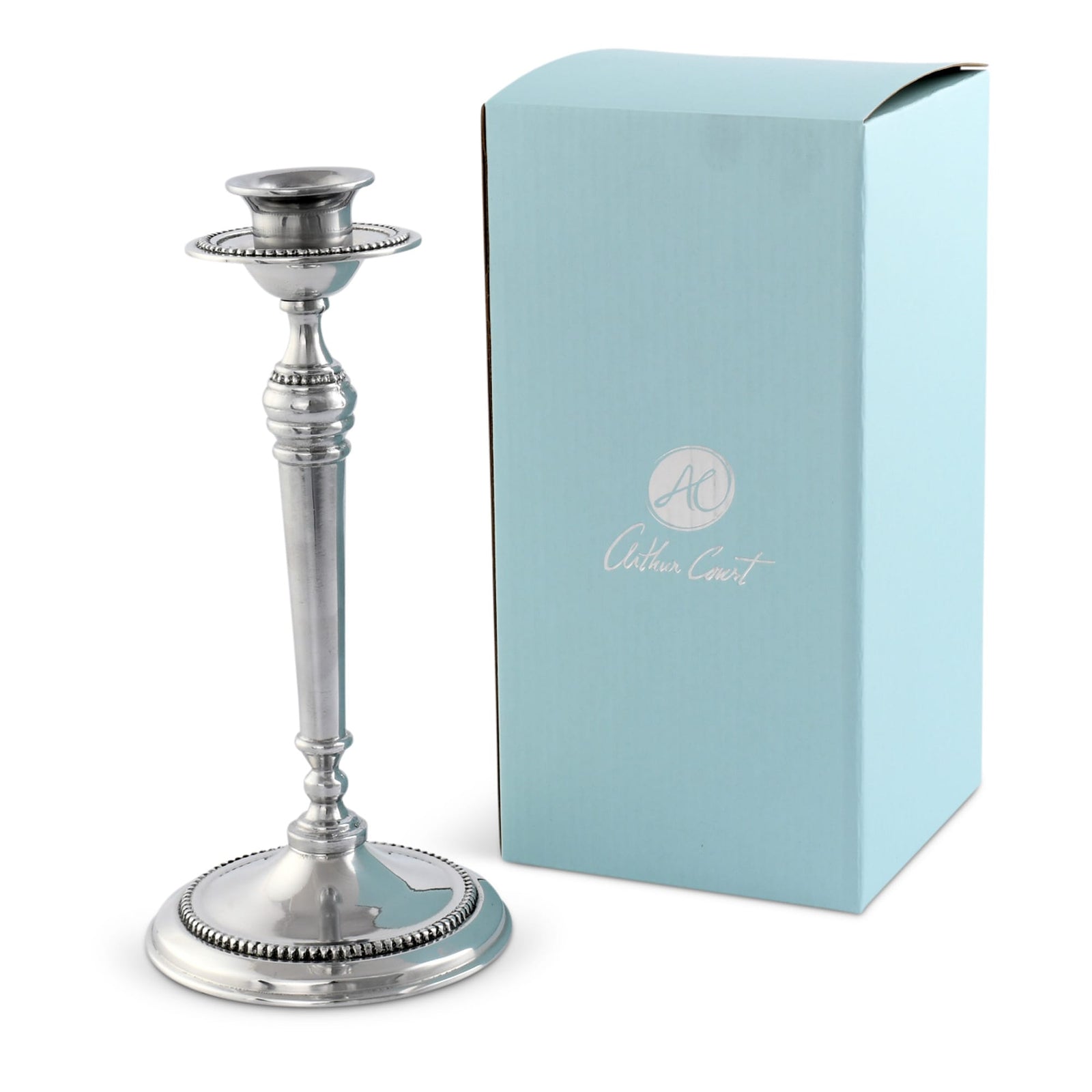 Arthur Court Candlesticks Beaded Candlestick - Tall