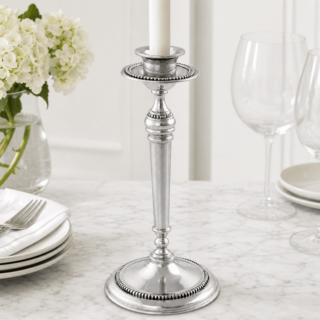 Arthur Court Candlesticks Beaded Candlestick - Tall