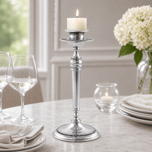 Arthur Court Candlesticks Beaded Candlestick - Tall