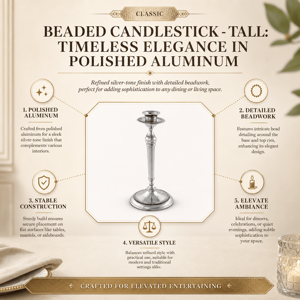 Arthur Court Candlesticks Beaded Candlestick - Tall