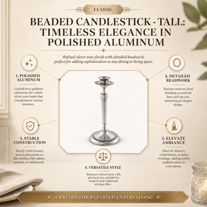Arthur Court Candlesticks Beaded Candlestick - Tall