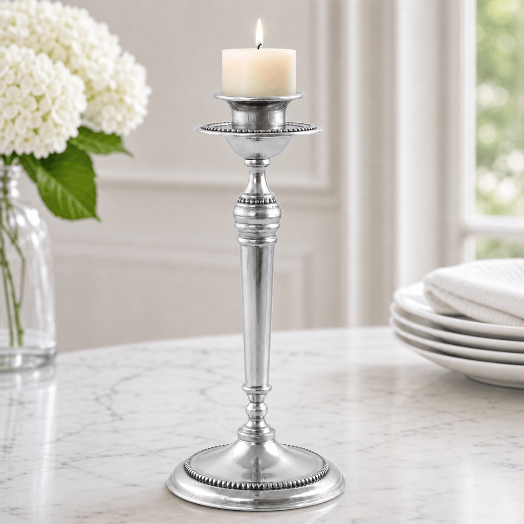 Arthur Court Candlesticks Beaded Candlestick - Tall