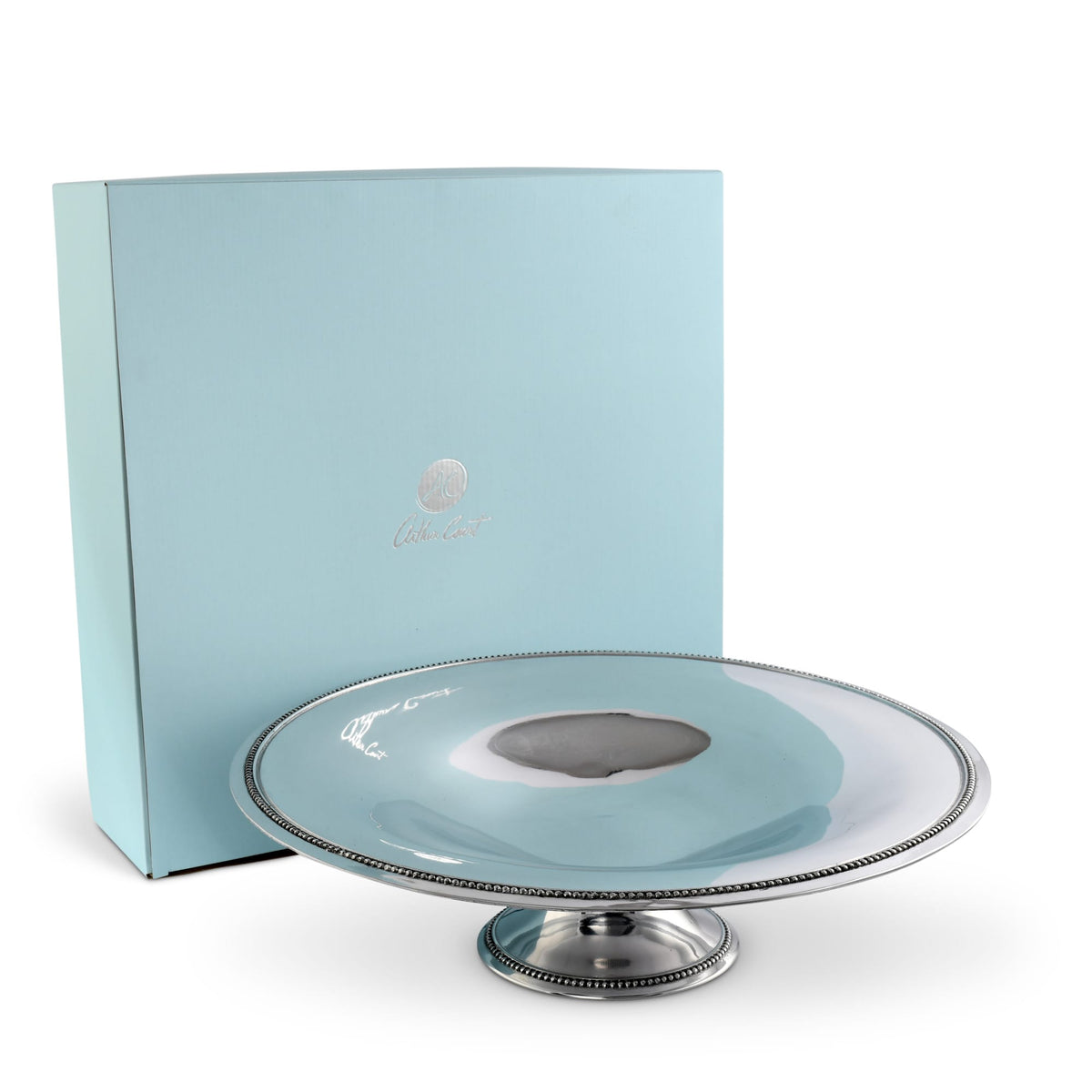 Arthur Court Centerpiece Beaded Centerpiece Footed Bowl