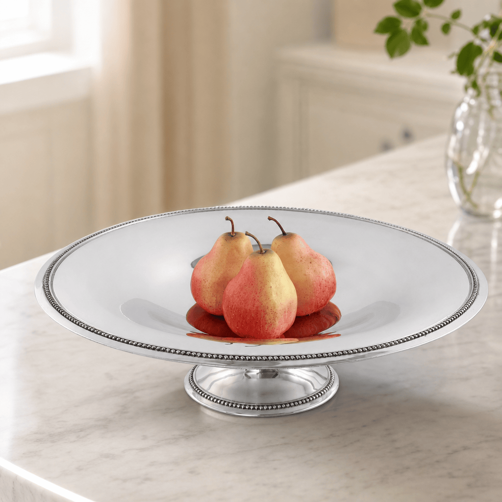 Arthur Court Centerpiece Beaded Centerpiece Footed Bowl