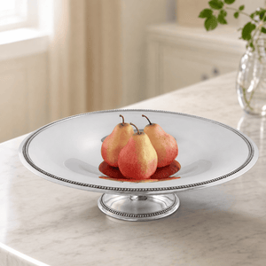 Arthur Court Centerpiece Beaded Centerpiece Footed Bowl