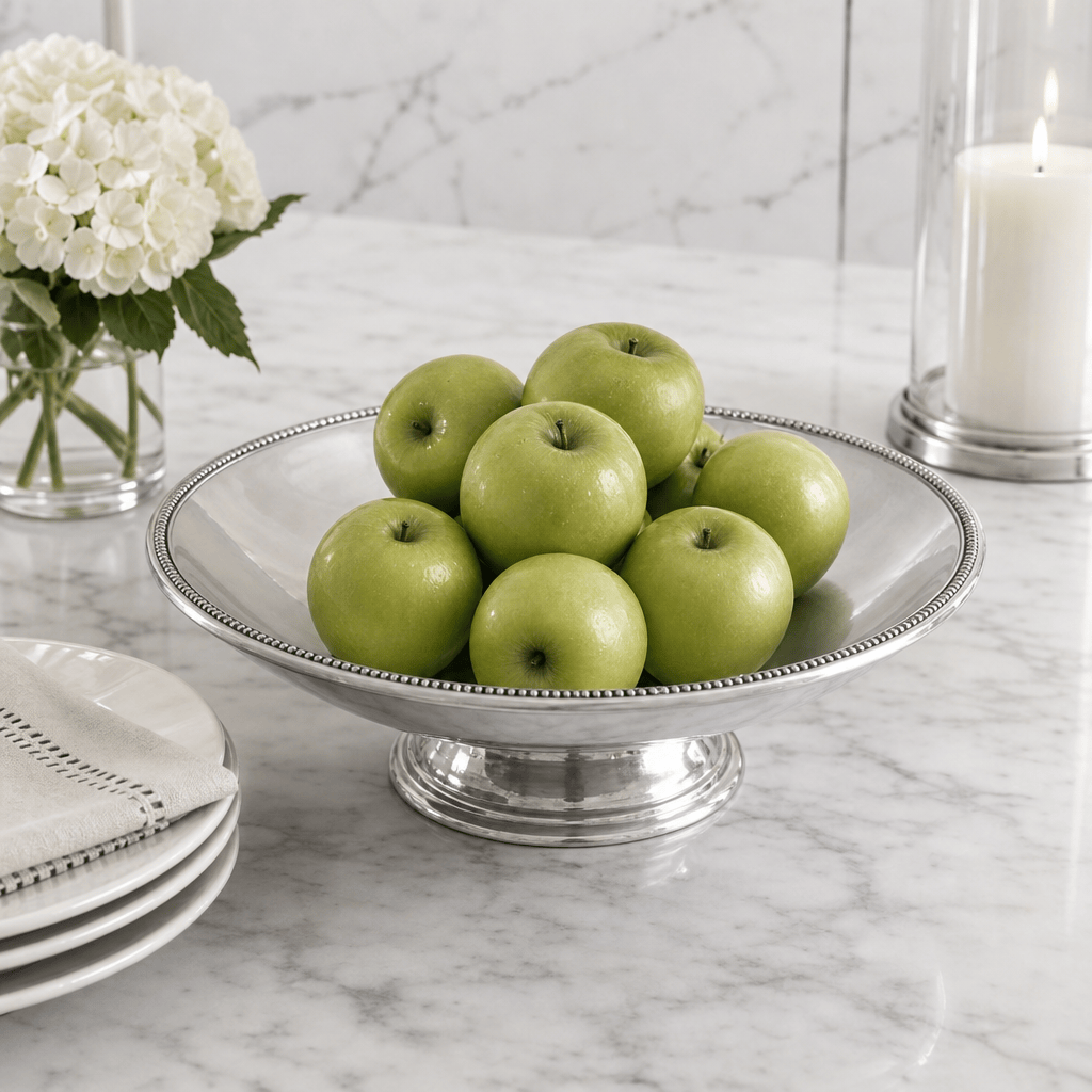 Arthur Court Centerpiece Beaded Centerpiece Footed Bowl