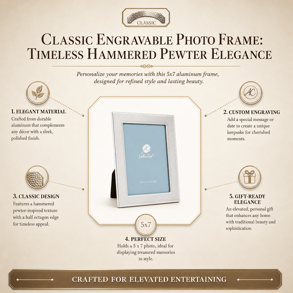 Arthur Court Classic / Engravable 5 x 7  Classic Engravable Photo Frame
