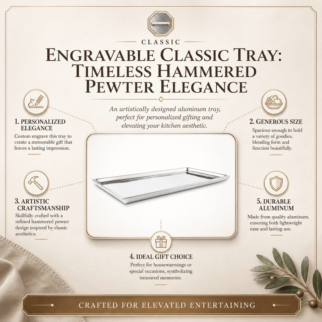 Arthur Court Classic / Engravable 6" x 12" Engravable Classic Tray