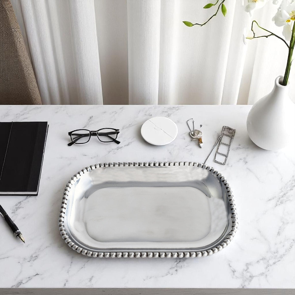 Arthur Court Classic / Engravable Engravable Beaded Catch All