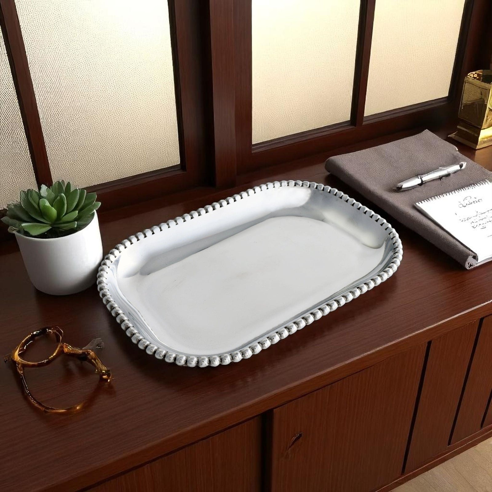 Arthur Court Classic / Engravable Engravable Beaded Catch All